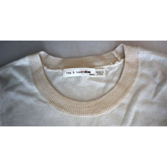 Rag & Bone Women’s Sz XS Striped Extra Fine Merino Wool Sweater $380 - Picture 3 of 5